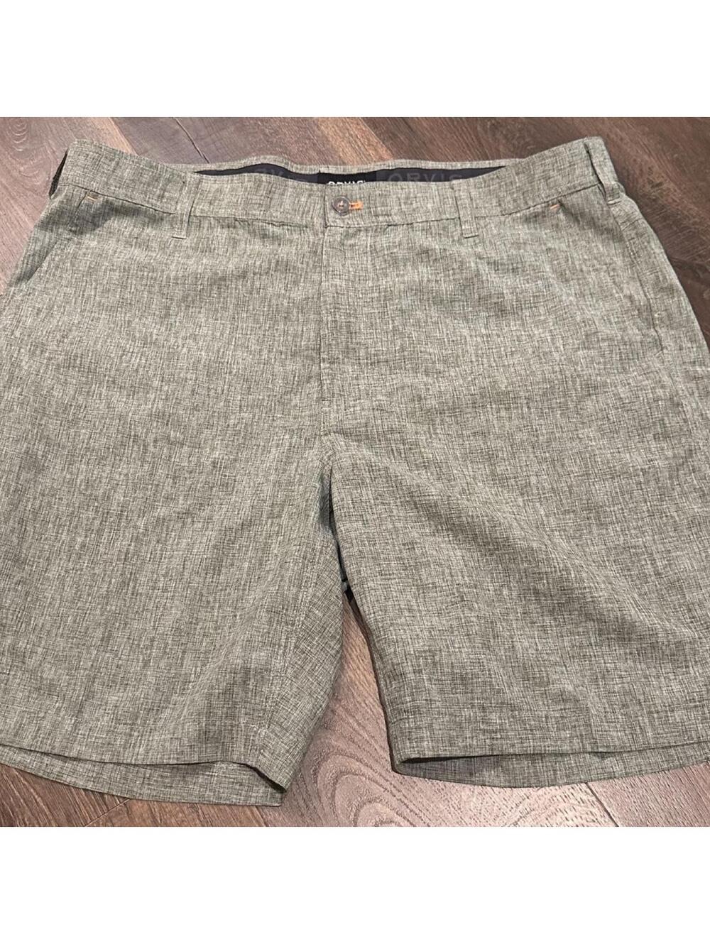 Orvis Men's Grey and Brown Shorts